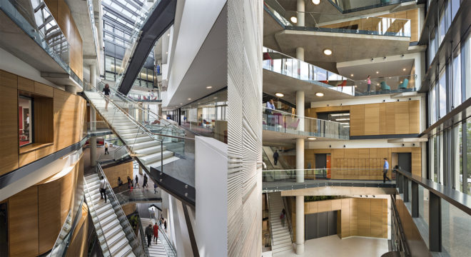 engineering health into architecture, Milken Institute School of Public Health by Payette, GWU School of Public Health, LEED Platinum DC building, LEED Platinum GWU building, 2016 AIANY COTE Honor Award