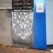 NeSpoon, street art, lace art, Wroclaw, Auckland, Pont-l’Abbé, Warsaw, doily art works, doily imprinted art, public art