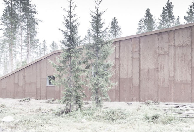 Residence in Muhos by Alt Arkkitehdit, green roofed Finnish house, Residence in Muhos, green roof Corten steel architecture, Corten steel-clad architecture, houses that blend into the surroundings,
