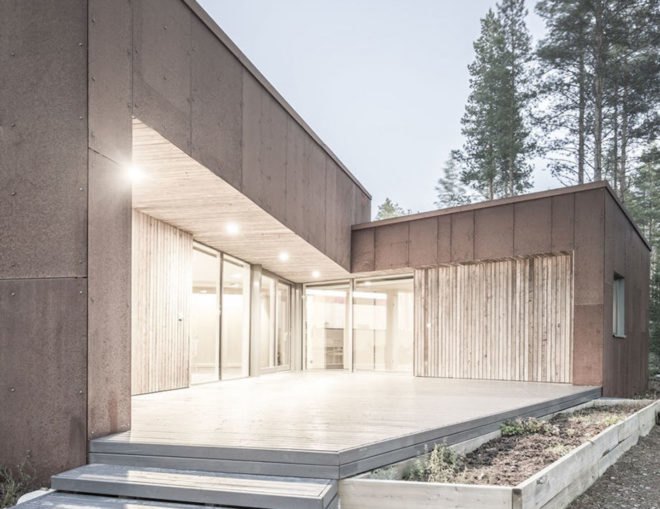 Residence in Muhos by Alt Arkkitehdit, green roofed Finnish house, Residence in Muhos, green roof Corten steel architecture, Corten steel-clad architecture, houses that blend into the surroundings,Residence in Muhos by Alt Arkkitehdit, green roofed Finnish house, Residence in Muhos, green roof Corten steel architecture, Corten steel-clad architecture, houses that blend into the surroundings,