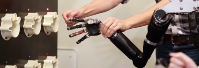 robotics, prosthetics, prosthesis, robotic arm, prosthetic arm, brain implant, brain electrodes, physical touch, university of pittsburgh medical center, upmc, robotics research, brain research