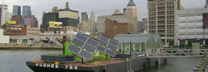 Science Barge, Yonkers waterfront, Green Mountain Energy Sun Club, urban farm, off grid farm, urban farming, nyc oyster farm, Solar-powered hydroponics system, hydroponic farm systems, Green Mountain Energy Sun Club, Yonkers mayor, Mayor Mike Spano, floating farms nyc, green design, urban farm systems,