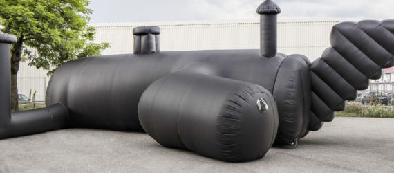 BUREAU A, temporary structure, night club, pop-up, inflatable structure, PVC membrane, Switzerland, shelter, emergency shelter