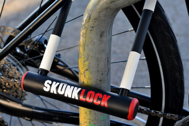 SkunkLock, bike, bikes, bicycle, bicycles, bike lock, bicycle lock, chemical, chemical deterrent, bicycle accessory, bicycle accessories, bike accessory, bike accessories, biking, bike theft, bicycle theft, bike thief, bike thieves, bicycle thief, bicycle thieves