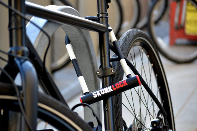 SkunkLock, bike, bikes, bicycle, bicycles, bike lock, bicycle lock, chemical, chemical deterrent, bicycle accessory, bicycle accessories, bike accessory, bike accessories, biking, bike theft, bicycle theft, bike thief, bike thieves, bicycle thief, bicycle thieves