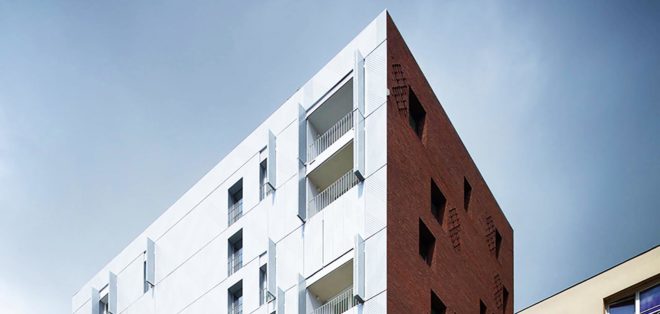 Avenier Cornejo, social housing in Paris, brick and steel social housing, Clichy-la-Garenne social housing