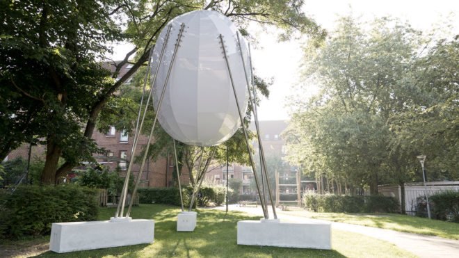 Simon Hjermind Jensen, Shjworks, LEDs, LED lights, Cloud installation, light installation, Copenhagen, polycarbonate, art installation, recreational space, concrete, stainless steel