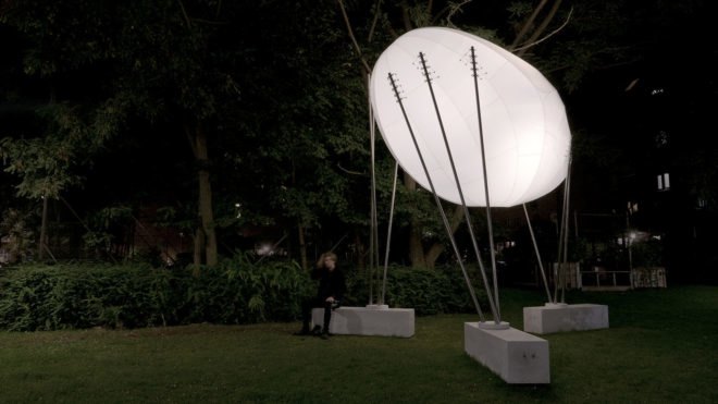 Simon Hjermind Jensen, Shjworks, LEDs, LED lights, Cloud installation, light installation, Copenhagen, polycarbonate, art installation, recreational space, concrete, stainless steel