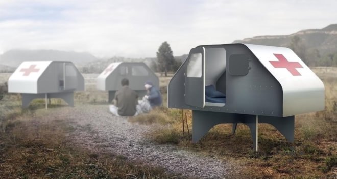 Duffy Shelter, Duffy London, mobile shelter, emergency shelter, flat-pack, prefab trailer, green design, sustainably harvested wood, handmade, natural disasters, emergency housing, prefab