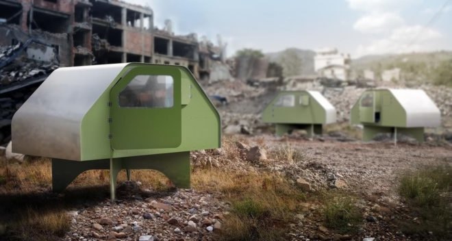 Duffy Shelter, Duffy London, mobile shelter, emergency shelter, flat-pack, prefab trailer, green design, sustainably harvested wood, handmade, natural disasters, emergency housing, prefab