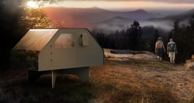 Duffy Shelter, Duffy London, mobile shelter, emergency shelter, flat-pack, prefab trailer, green design, sustainably harvested wood, handmade, natural disasters, emergency housing, prefab