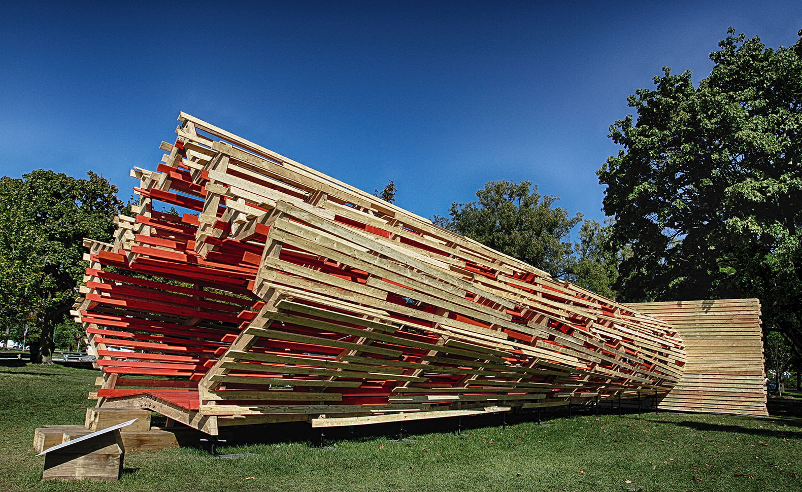 Tunnel Through Time, Hello Wood, temporary installation, Toronto, temporary memorial, Canada, wooden structure, Hungary, green architecture, timber structure