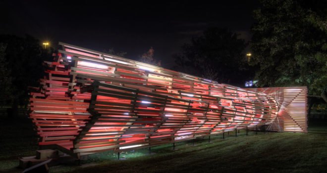 Tunnel Through Time, Hello Wood, temporary installation, Toronto, temporary memorial, Canada, wooden structure, Hungary, green architecture, timber structure
