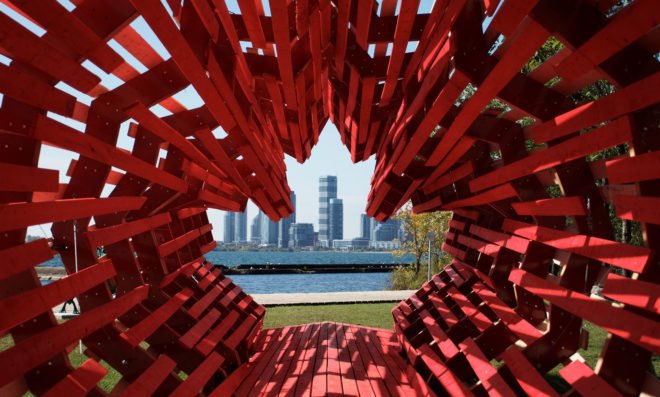 Tunnel Through Time, Hello Wood, temporary installation, Toronto, temporary memorial, Canada, wooden structure, Hungary, green architecture, timber structure