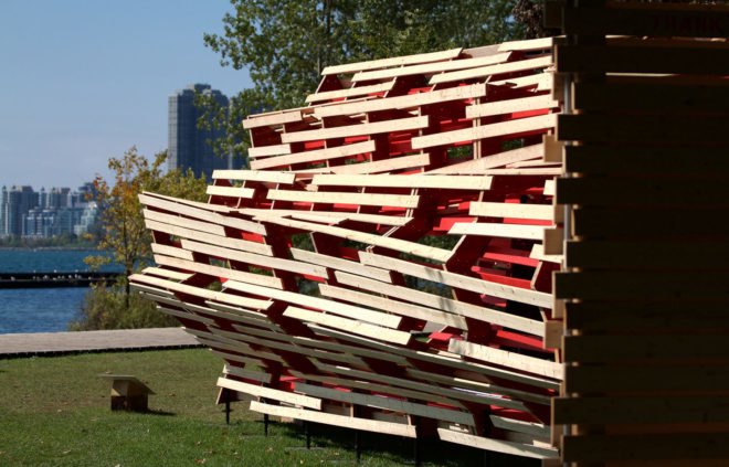 Tunnel Through Time, Hello Wood, temporary installation, Toronto, temporary memorial, Canada, wooden structure, Hungary, green architecture, timber structure