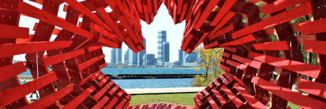 Tunnel Through Time, Hello Wood, temporary wood installation in Toronto, temporary memorial in Canada, wooden structure for Hungarian immigrants