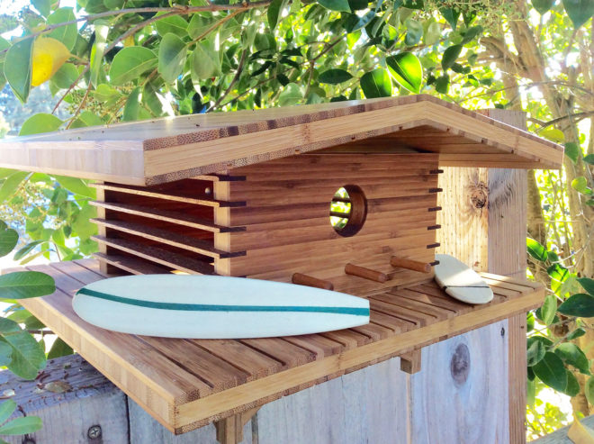 Architecture, modern architecture, design, birdhouse, birdhouses, Douglas Barnhard, Sourgrassbuilt, California, Santa Cruz, repurposed materials, Frank Lloyd Wright, Eichler, Bauhaus, Kauai House, Hawaii, Kauai, Hawaiian architecture