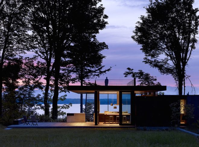 Case Inlet Retreat by MW works, low maintenance cabin, Case Inlet cabin, AIA Honor Award 2016, Ipe wood cabin, Olympic Windows cabin, Puget Sound cabin, environmentally sensitive cabin architecture,