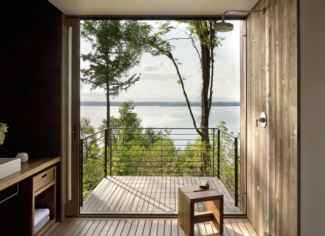 Case Inlet Retreat by MW works, low maintenance cabin, Case Inlet cabin, AIA Honor Award 2016, Ipe wood cabin, Olympic Windows cabin, Puget Sound cabin, environmentally sensitive cabin architecture,