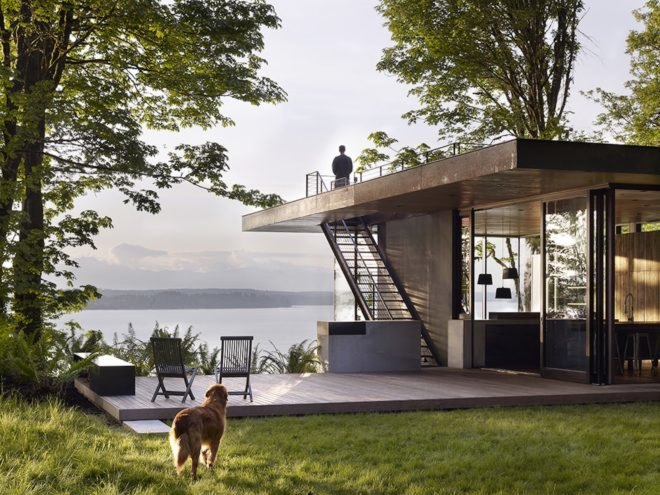 Case Inlet Retreat by MW works, low maintenance cabin, Case Inlet cabin, AIA Honor Award 2016, Ipe wood cabin, Olympic Windows cabin, Puget Sound cabin, environmentally sensitive cabin architecture,