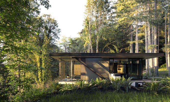 Case Inlet Retreat by MW works, low maintenance cabin, Case Inlet cabin, AIA Honor Award 2016, Ipe wood cabin, Olympic Windows cabin, Puget Sound cabin, environmentally sensitive cabin architecture,