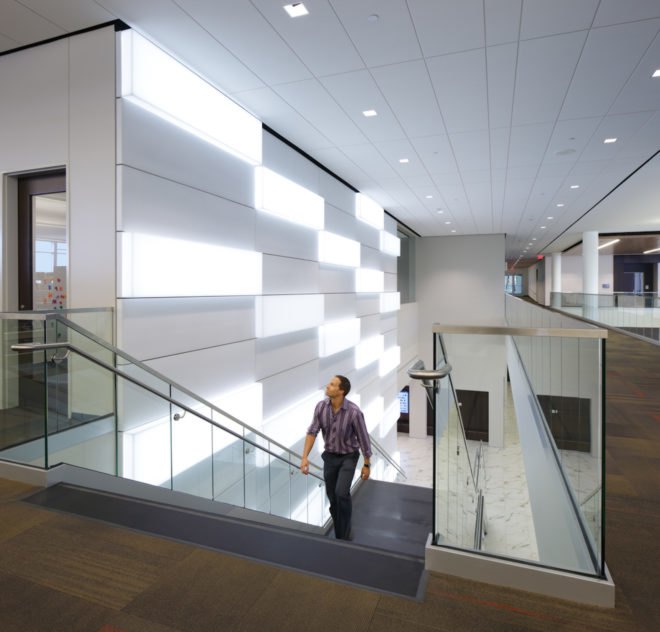 Cedar Rapids Public Library by OPN, Cedar Rapids Public Library LEED, Cedar Rapids Public Library sustainable architecture, Cedar Rapids Public Library in Iowa, Cedar Rapids Public Library rebuilt, eco-friendly library, sustainable library architecture, LEED Platinum library