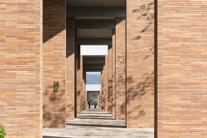 China Resources University by Foster + Partners, China Resources University, China Resources University in Shenzhen, Shenzhen brick architecture, Xiao Jing Wan brick architecture, coarse stone brick