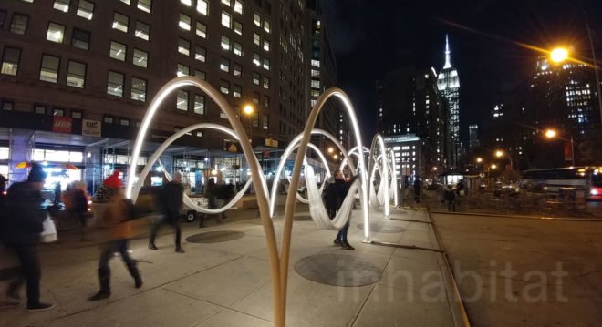 Flatiron Sky-Line, flatiron partnership, van alen institute, lot architects, van alen, flatiron skyline, flatiron holiday, led lighting, led art, light art, nyc art