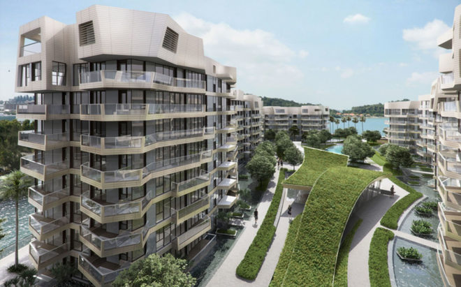 Studio Libeskind, Corals at Keppel Bay, Keppel Land, waterfront, Australia, residential complex, green architecture, aluminium facade, glass panels