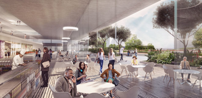 Carlo Ratti Associati, Currie Park waterfront, West Palm Beach, floating plaza, floating architecture, hydroponics, auditorium, water plaza, retail spaces, public spaces, green architecture