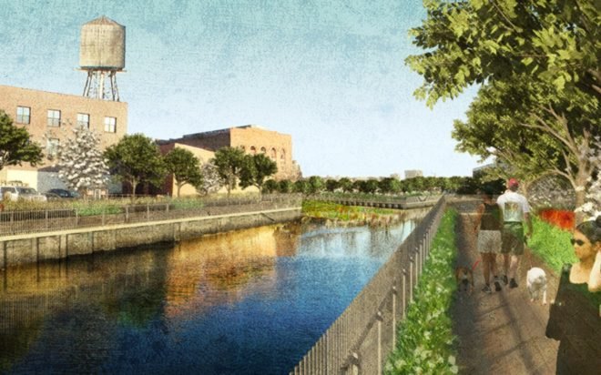 Gowanus Sponge Park, DLANDstudio, Gowanus Canal, Brooklyn, Brooklyn water pollution, Sponge Park, water quality nyc, nyc water pollution, superfund site, natural filtration, engineered soil, plants absorbing toxic materials, plants absorbing heavy metals, canal-cleaning park,