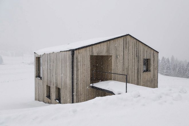 EFH Hochleitner by LP Architektur, modern Austrian cabin, Embach mountain cabin, rough sawn timber cabin, rough sawn timber architecture, minimalist cabin, modern cabin architecture, contemporary cabin design