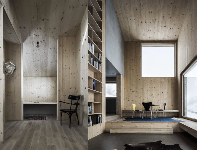 EFH Hochleitner by LP Architektur, modern Austrian cabin, Embach mountain cabin, rough sawn timber cabin, rough sawn timber architecture, minimalist cabin, modern cabin architecture, contemporary cabin design