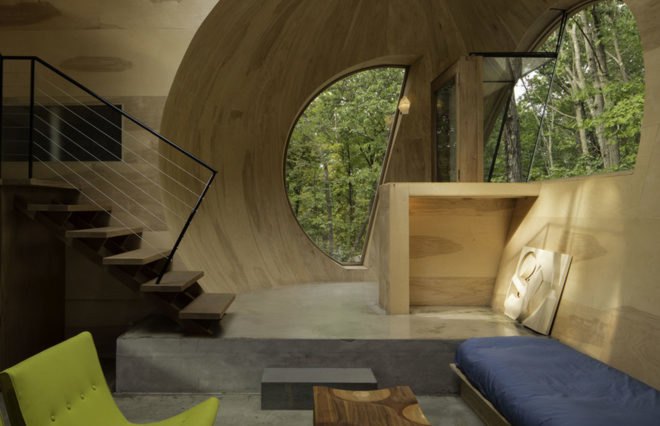 Ex of In House, 3D printing, locally sourced materials, Steven Holl Architects, wooden house, green architecture, geothermal energy, solar energy, thin film solar