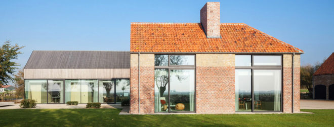 Govaert & Vanhoutte Architects, renovated farmhouse in Belgium, timber farmhouse extension, concrete and timber renovated farmhouse, 19th century farmhouse in Belgium