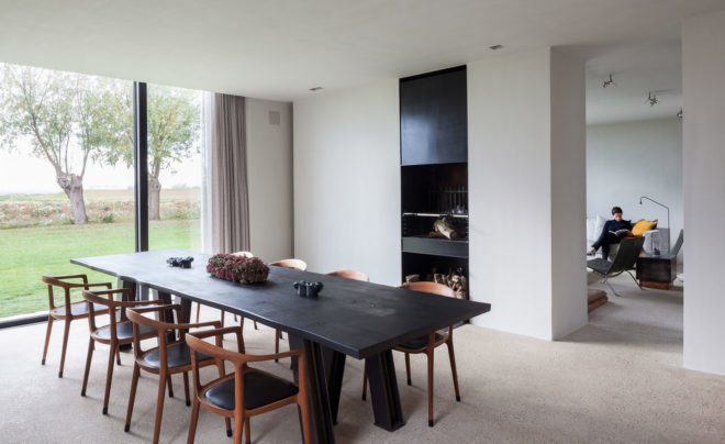 Govaert & Vanhoutte Architects, green renovation, farmhouse, Belgium, timber, green extension, cast concrete, green architecture, gabled roof, open-plan layout, green extension, wooden structure