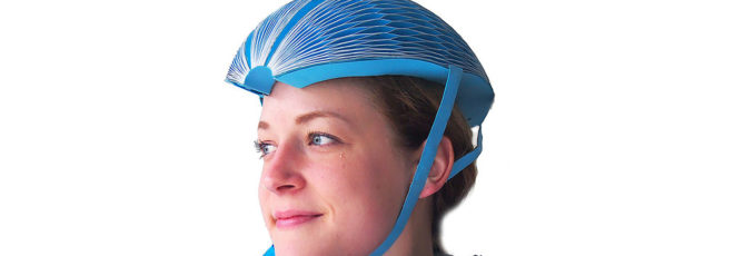 james dyson, james dyson award, bike helmet, cycling helmet, folding bike helmet, paper bike helmet, bike share helmet, low cost bike helmet, stowable bike helmet, isis shiffer
