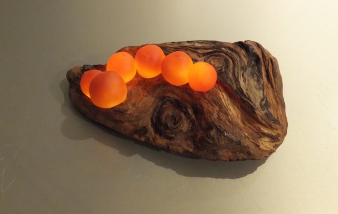 mushroom lamps, LED mushroom lamps, Yukio Takano, Great Mushrooming by Yukio Takano, LED sculptures mushrooms, resin clay LED lamps, resin clay mushrooms,