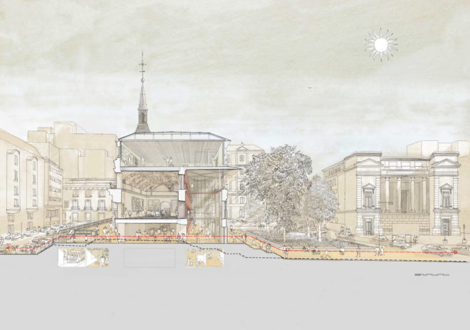 Prado Museum extension, Hall of Realms renovation by Foster + Partners and Rubio Arquitectura, solar-powered museum, Museo del Prado anniversary, Museo del Prado expansion, Hall of Realms museum in Madrid, Madrid public space, Madrid museum architecture