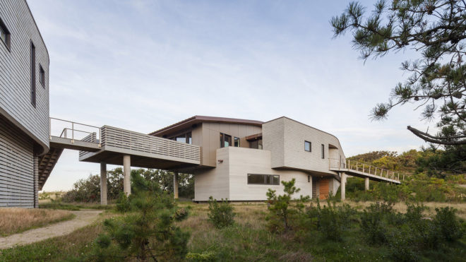 House of Shifting Sands by Ruhl Walker Architects, House of Shifting Sands at Cape Cod, net zero energy Cape Cod house, Cape Cod beach house, Ruhl Walker Architects at Cape Cod, native landscape Cape Cod