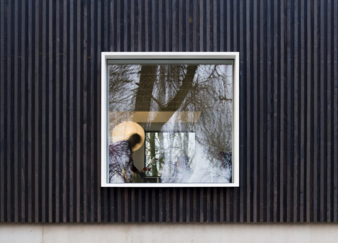 Huize Looveld by Studio Puisto Architects and Bas van Bolderen Architectuur, contemporary house in Duiven, Duiven architecture, prefabricated energy efficient architecture, CNC milled timber house, black-stained larch architecture,