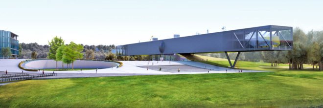 National Science and Innovation Center of Lithuania, Science center in Kaunas, cantilevering science center in Lithuania, LEED certified science center, Architects of Invention