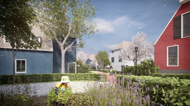 Klein Kadoelen by DELVA Landscape Architects, Klein Kadoelen by Houben/Van Mierlo, Amsterdam housing development, Amsterdam residential neighborhood, Amsterdam residences in the countryside, Wilmkebreekpolder, Klein Kadoelen by DELVA Landscape Architects and Houben/Van Mierlo