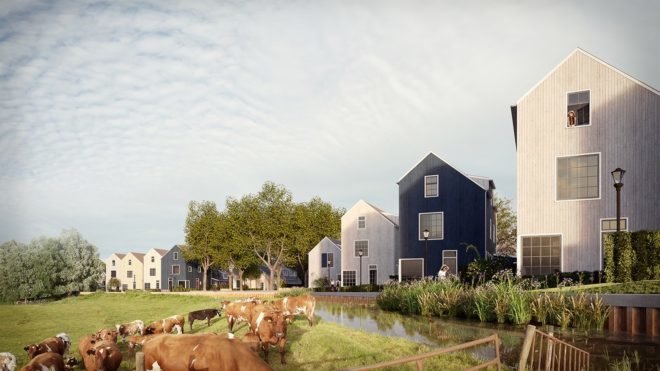 Klein Kadoelen by DELVA Landscape Architects, Klein Kadoelen by Houben/Van Mierlo, Amsterdam housing development, Amsterdam residential neighborhood, Amsterdam residences in the countryside, Wilmkebreekpolder, Klein Kadoelen by DELVA Landscape Architects and Houben/Van Mierlo