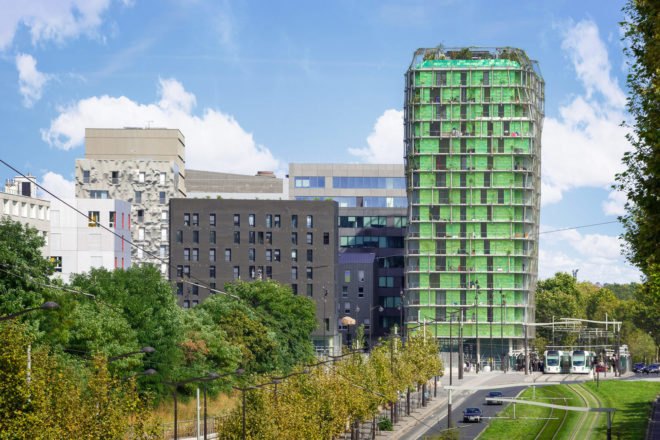 M6B2 Tower of Biodiversity, M6B2 Tower Of Biodiversity By Edouard François, Maison Edouard François, Tower of Biodiversity, Paris, France, biodiversity, plants, plant, garden, vertical garden, sustainable tower, green tower