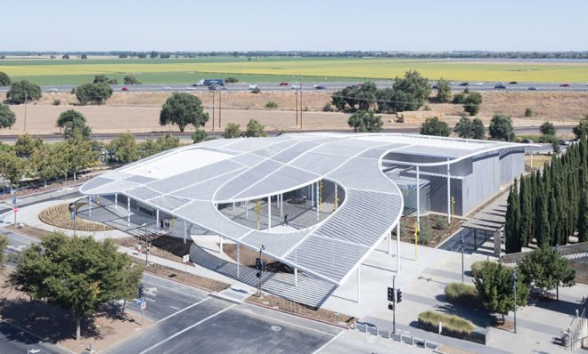 Manetti Shrem Museum, museum, Bohlin Cywinski Jackson, SO-IL, canopy, California, human scale, aluminium canopy, green architecture, multi-use spaces, communal spaces, natural light