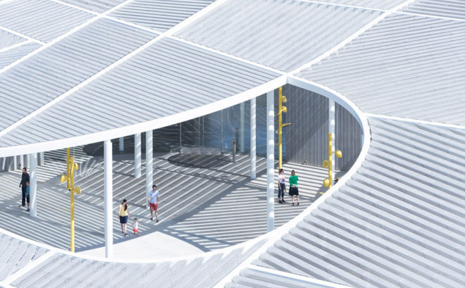 Manetti Shrem Museum, museum, Bohlin Cywinski Jackson, SO-IL, canopy, California, human scale, aluminium canopy, green architecture, multi-use spaces, communal spaces, natural light