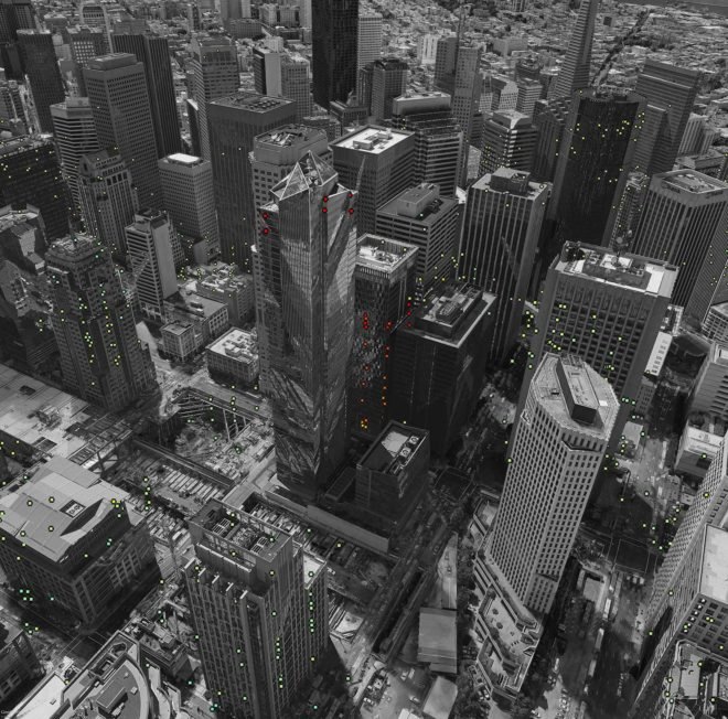 Millennium Tower, San Francisco, tower, skyscraper, satellite, satellites, satellite data, European Space Agency, ESA, leaning tower, sinking tower