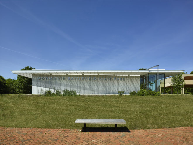 Monmouth Battlefield State Park Visitor Center by ikon.5 architects, Monmouth Battlefield State Park Visitor Center architecture, Monmouth Battlefield State Park Visitor Center in New Jersey, Monmouth Battlefield pavilion, LEED Silver visitor center, LEED Silver pavilion, LEED Silver architecture in New Jersey