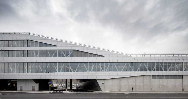 C.F. Møller, ferry terminal, Stockholm, waterfront architecture, urban park, Finland, geothermal energy, solar energy, solar power, self-sufficient building
